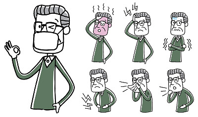 老年人:身体状况差，抱成一团图片下载