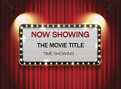 幕布上的剧场标志图片下载