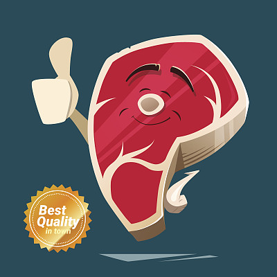 一块红色的生鲜肉图片下载