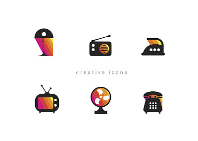 开发有创意的set icons电子科技图片下载