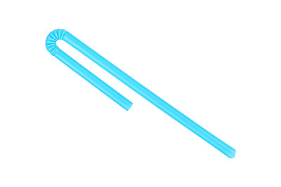 可弯曲的饮用吸管隔离在白色图片下载