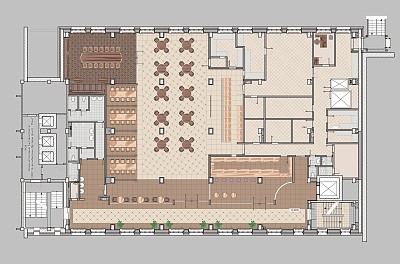 地板上的公共建筑图片下载