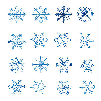 一组水彩雪花图片下载