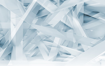 混沌梁多边形模式。蓝色的3 d图片下载