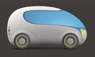 通用的未来车辆，侧视图，矢量插图图片下载