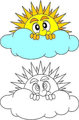 太阳害羞地躲在云后图片下载