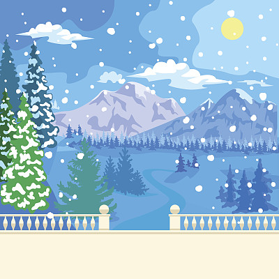 冬季雪景素材图片
