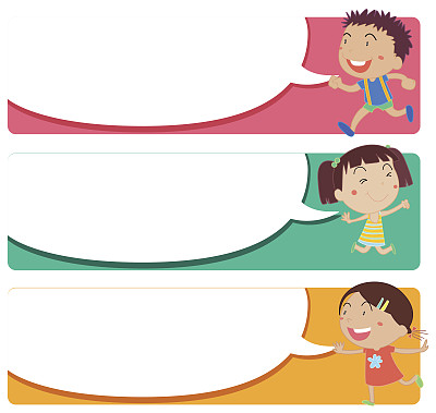标签设计与孩子和讲话泡泡图片下载