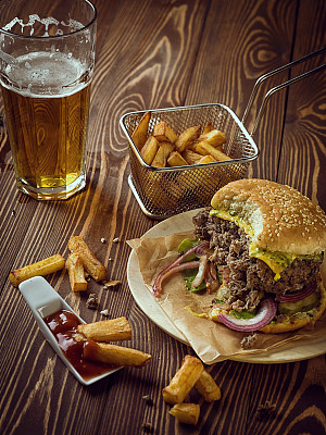 请汉堡。图片下载