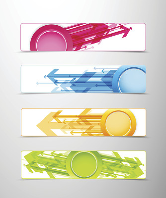 一组抽象箭头标签。图片下载