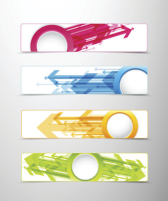 一组抽象箭头标签。图片下载