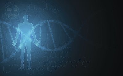 人体扫描高科技创新保健理念背景素材图片