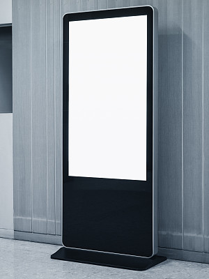 空白模拟旗帜站媒体显示招牌室内图片下载