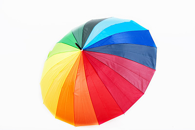 伞的许多颜色-孤立图片下载