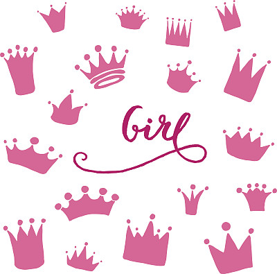 矢量集手绘皇冠图片下载