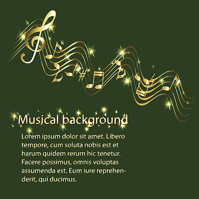 绿色背景上的金色木板图片下载