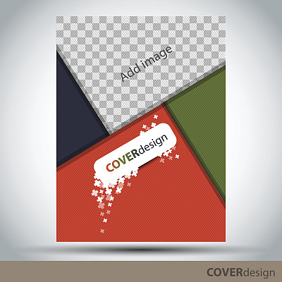 矢量宣传册，传单，封面设计模板与彩色块图片下载