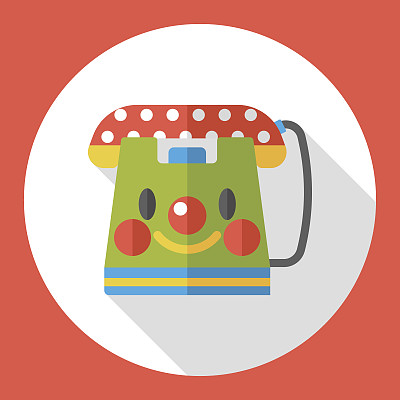 玩具电话平面图标图片下载