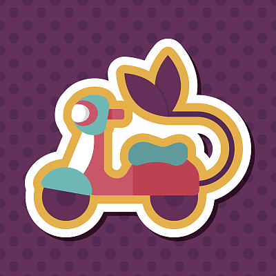 环保概念平面图标与长阴影，eps1图片下载