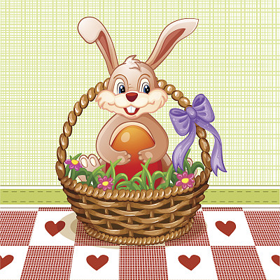 复活节兔子的插图图片下载