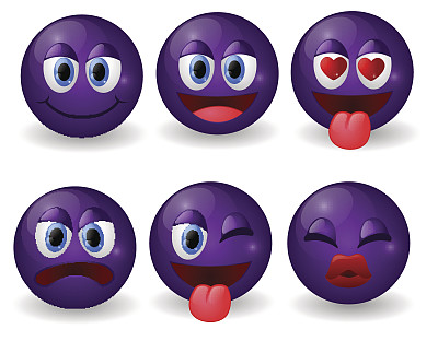 微笑光面图标图片下载