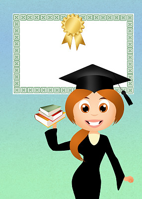 毕业季插画素材ID：166686730