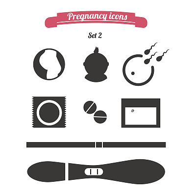 怀孕图标套装2图片下载