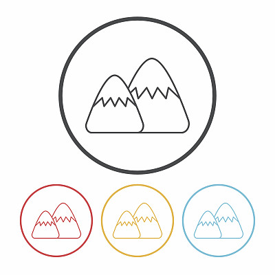 山脉线条图标图片下载