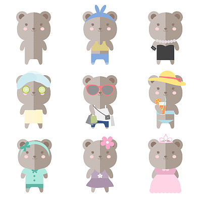 女泰迪熊服装图片下载