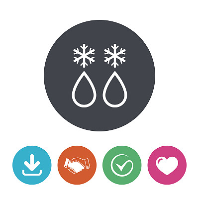 除霜标志图标。从冰到水的象征图片下载