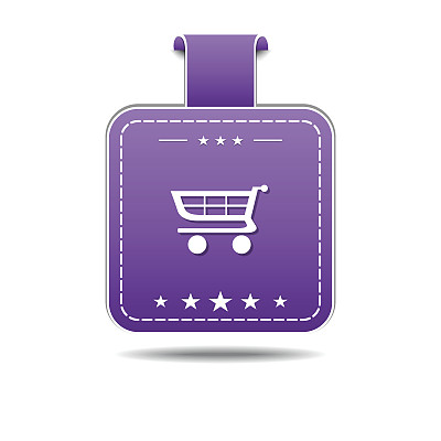 购物车紫色矢量图标设计图片下载