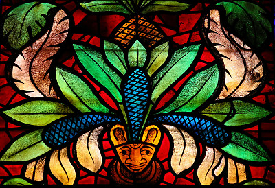 里昂的彩色玻璃图片下载