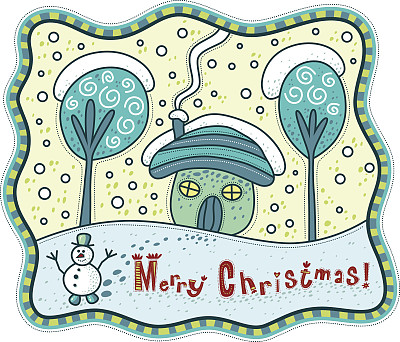 景观和雪人图片下载