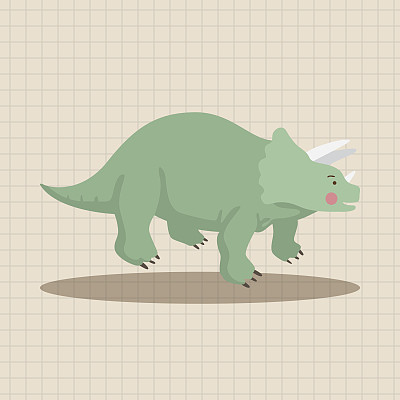 卡通恐龙主题元素向量，eps图片下载