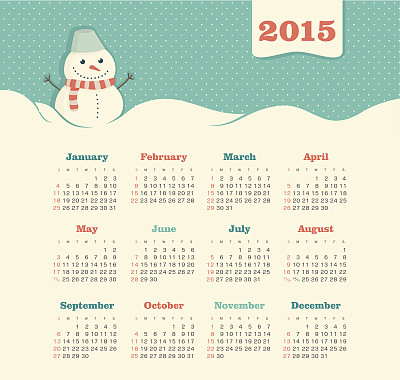 2015年日历图片下载