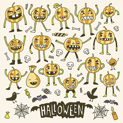 万圣节矢量图素材ID：166726276