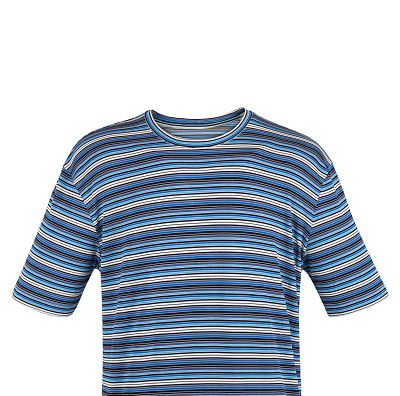 蓝色条纹t恤图片下载