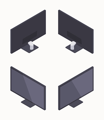 等距黑色高清显示器图片下载