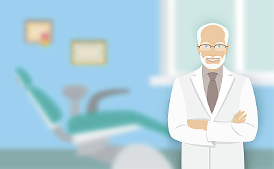 牙科诊所的资深牙医图片下载