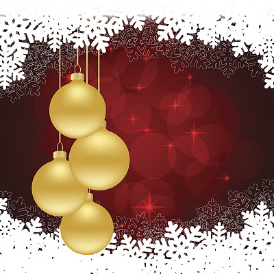 雪花红色背景图片下载