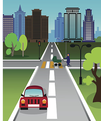 城市道路图片下载