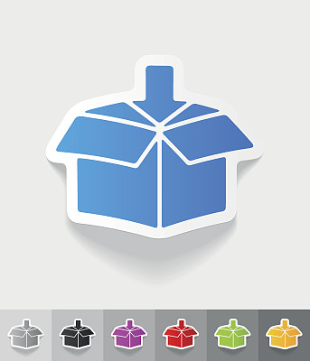 现实的设计元素。盒子图片下载