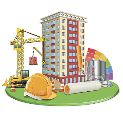 矢量生活街区建设图片下载