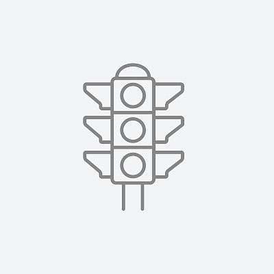 交通灯线性图标图片下载
