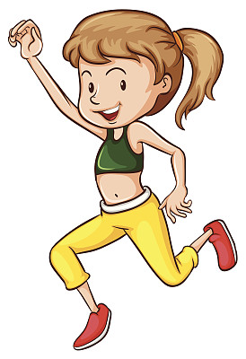 一个年轻舞者的简单素描图片下载