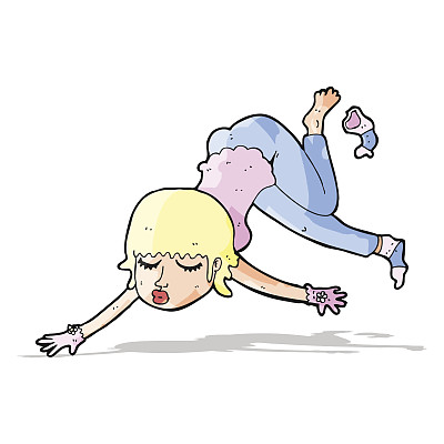 卡通女人漂浮图片下载