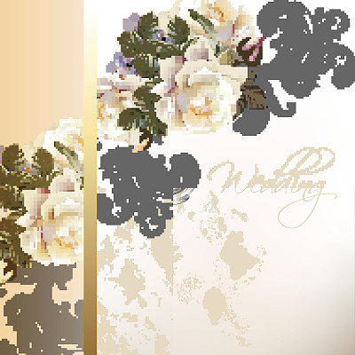 复古风格的婚礼请帖图片下载