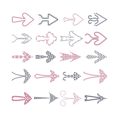 箭头标志图标集。向量的设计元素。图片下载