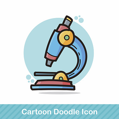 显微镜彩色涂鸦图片下载
