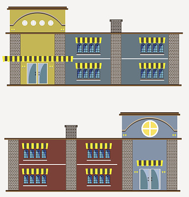 时髦的餐厅建筑图片下载